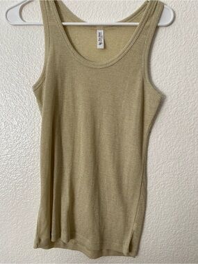 Willow Ribbed Tank Top in Olive Green